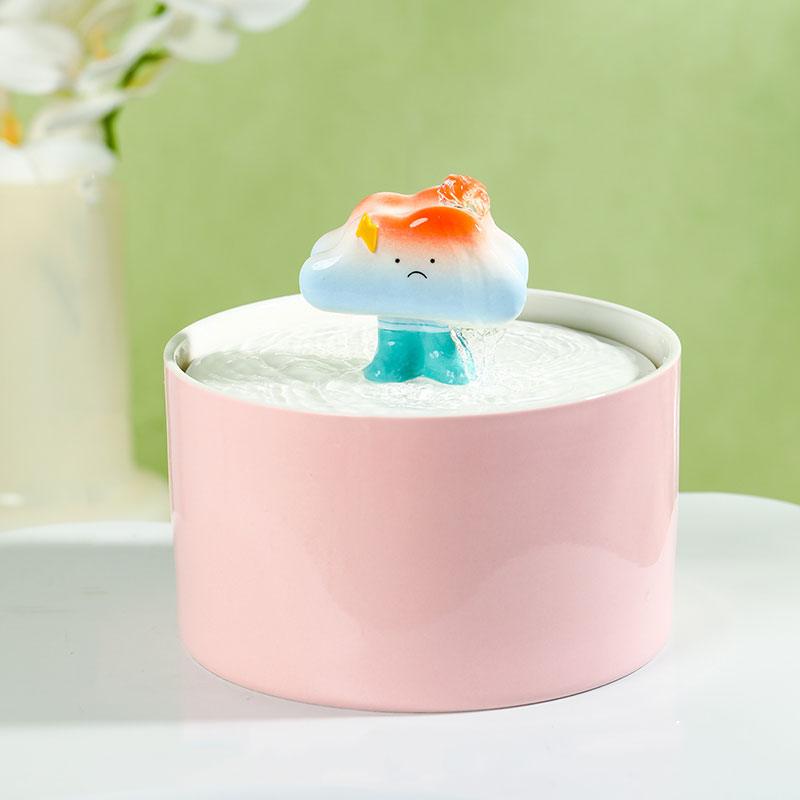 Cloud Ceramic Cat Water Fountain Bowl 