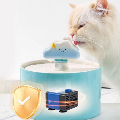 Cloud Ceramic Cat Water Fountain Bowl 