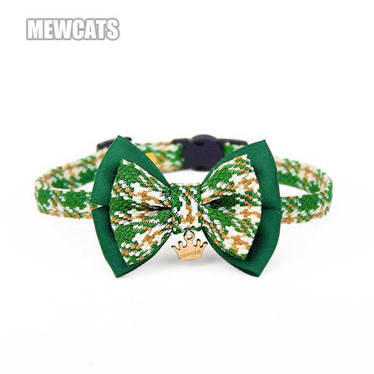 College Style Bow Cat Collar