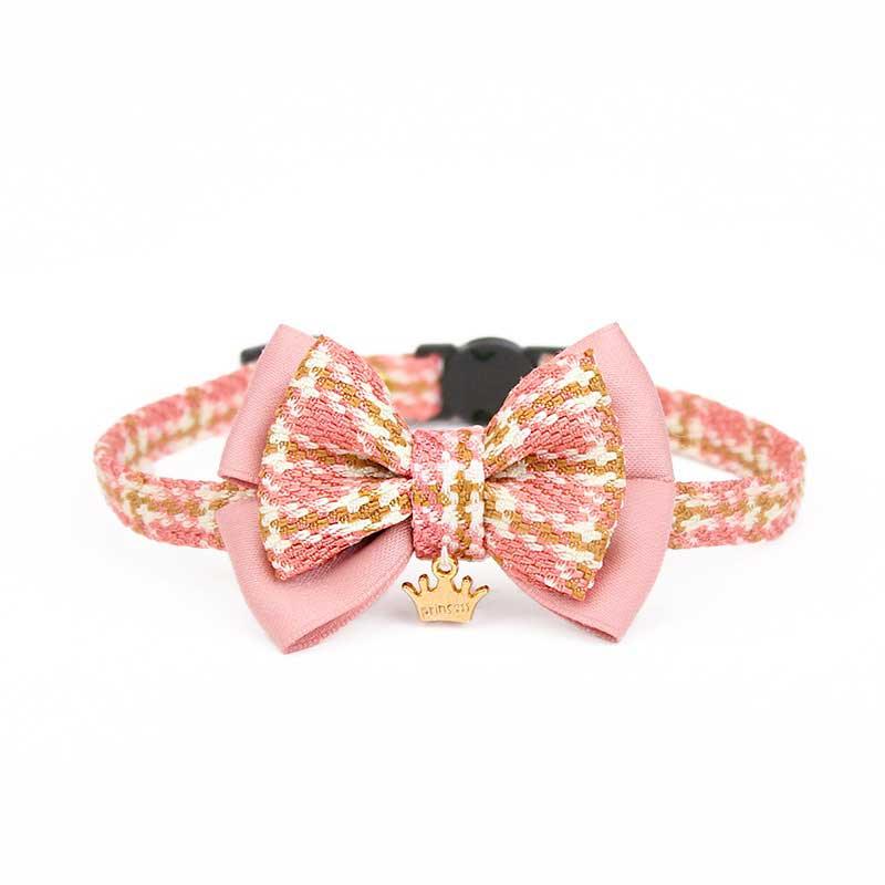 College Style Bow Cat Collar