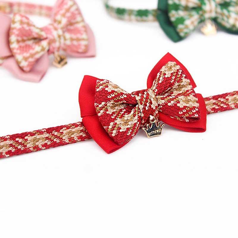 College Style Bow Cat Collar