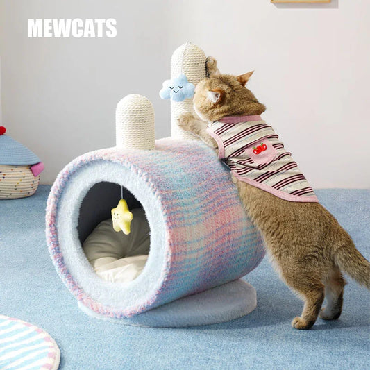 ColorGlow Warm Enclosed Cat Cave Bed