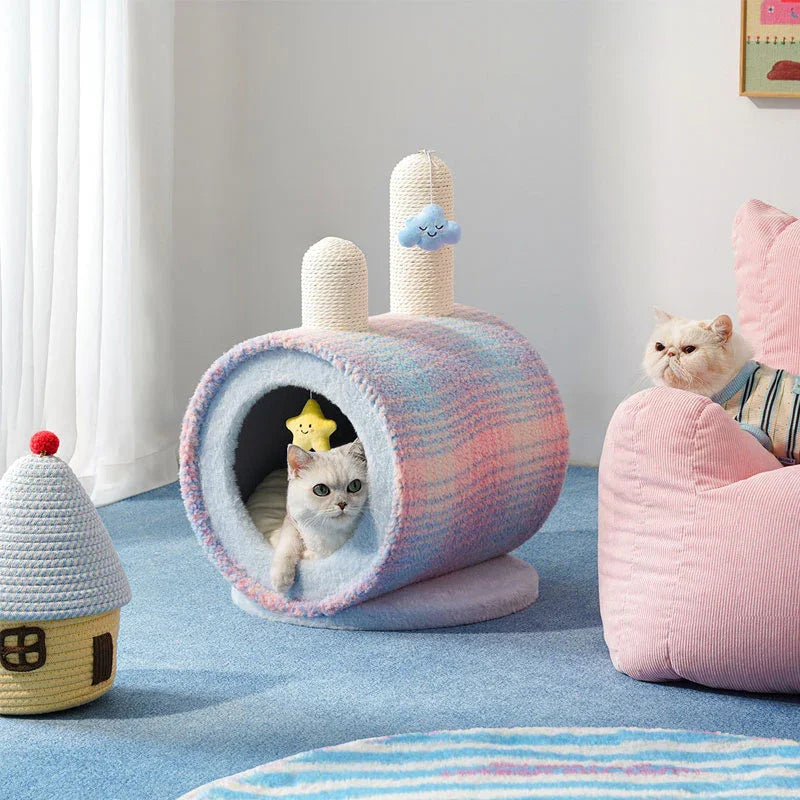 ColorGlow Warm Enclosed Cat Cave Bed