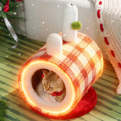 ColorGlow Warm Enclosed Cat Cave Bed
