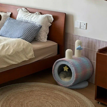 ColorGlow Warm Enclosed Cat Cave Bed