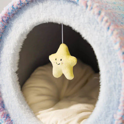 ColorGlow Warm Enclosed Cat Cave Bed