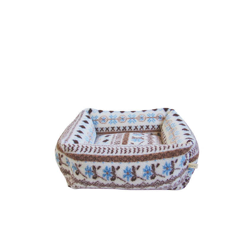 Colorful Plaid Warm Cat Couch Bed