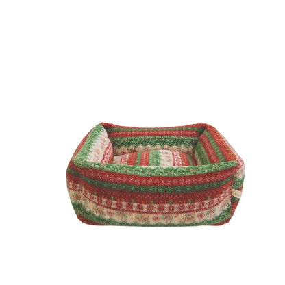 Colorful Plaid Warm Cat Couch Bed
