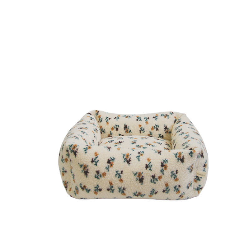 Colorful Plaid Warm Cat Couch Bed