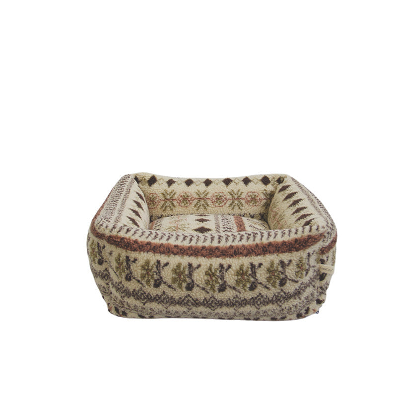 Colorful Plaid Warm Cat Couch Bed