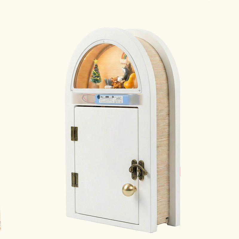 Creative Custom Wooden Cat Door with Light