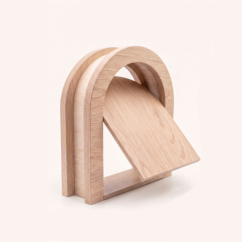 Custom Eucalyptus Plywood Flip-Style Cat Door
