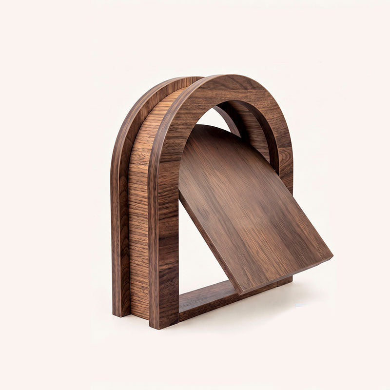 Custom Eucalyptus Plywood Flip-Style Cat Door