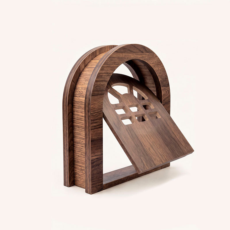 Custom Eucalyptus Plywood Flip-Style Cat Door