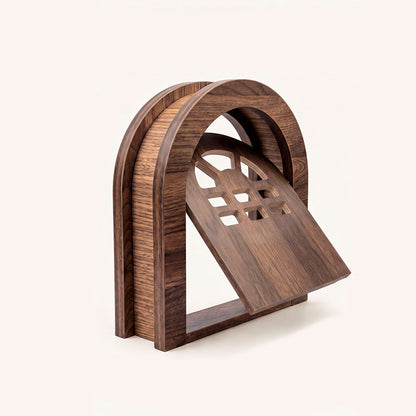 Custom Eucalyptus Plywood Flip-Style Cat Door