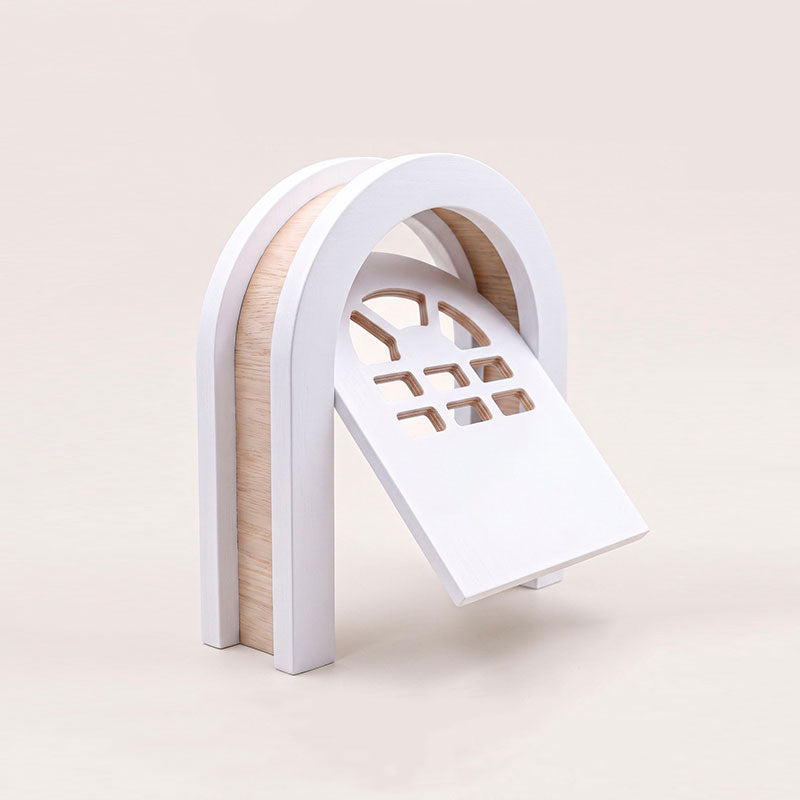 Custom Eucalyptus Plywood Flip-Style Cat Door