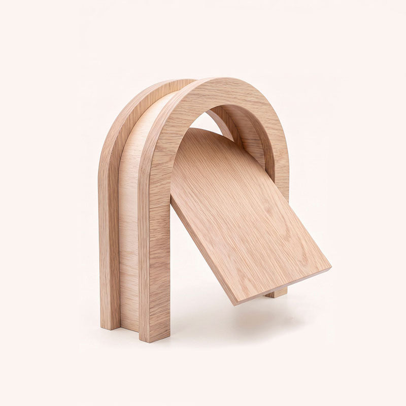 Custom Eucalyptus Plywood Flip-Style Cat Door