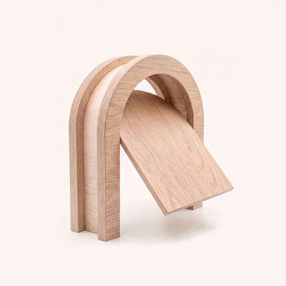 Custom Eucalyptus Plywood Flip-Style Cat Door