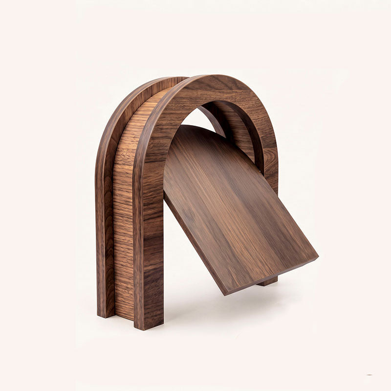 Custom Eucalyptus Plywood Flip-Style Cat Door