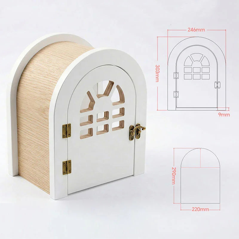 Custom Solid Wood Cat Door for Walls & Doors