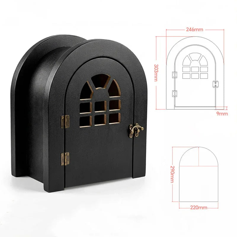 Custom Solid Wood Cat Door for Walls & Doors