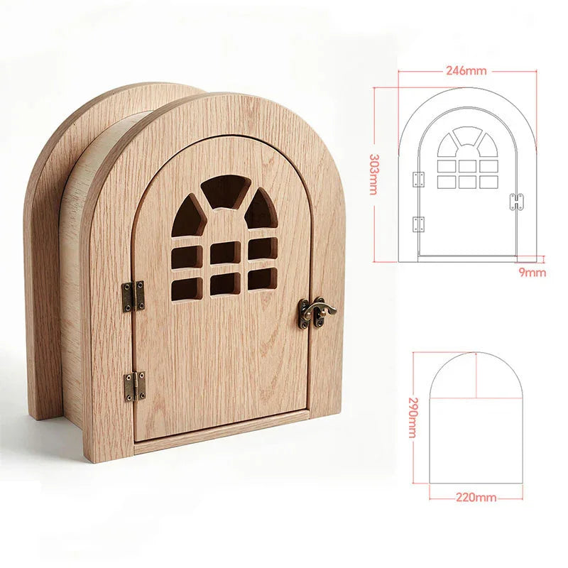 Custom Solid Wood Cat Door for Walls & Doors