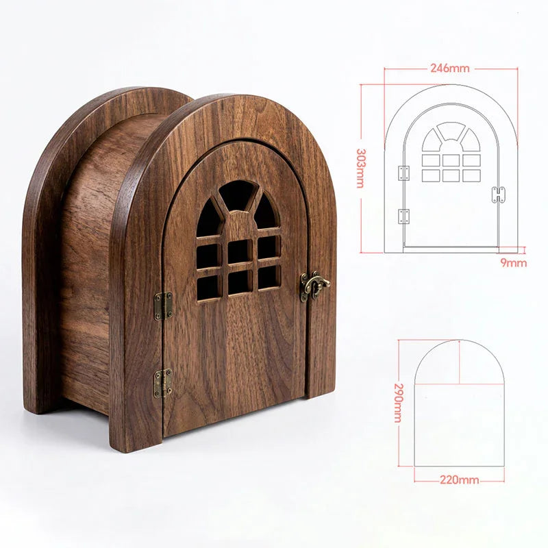 Custom Solid Wood Cat Door for Walls & Doors