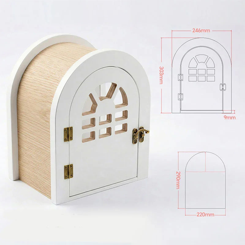 Custom Solid Wood Cat Door for Walls & Doors