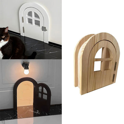 Customized Solid Wood Cat Door with Window