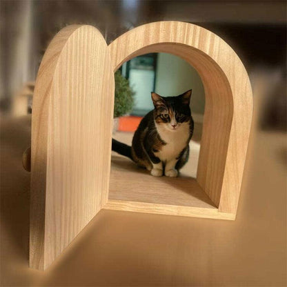 Customized Solid Wood Cat Door with Window