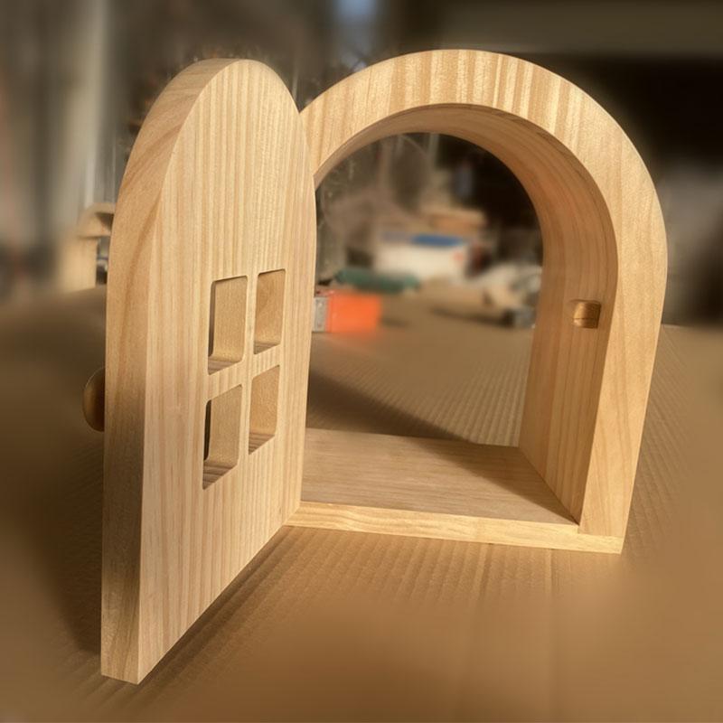 Customized Solid Wood Cat Door with Window