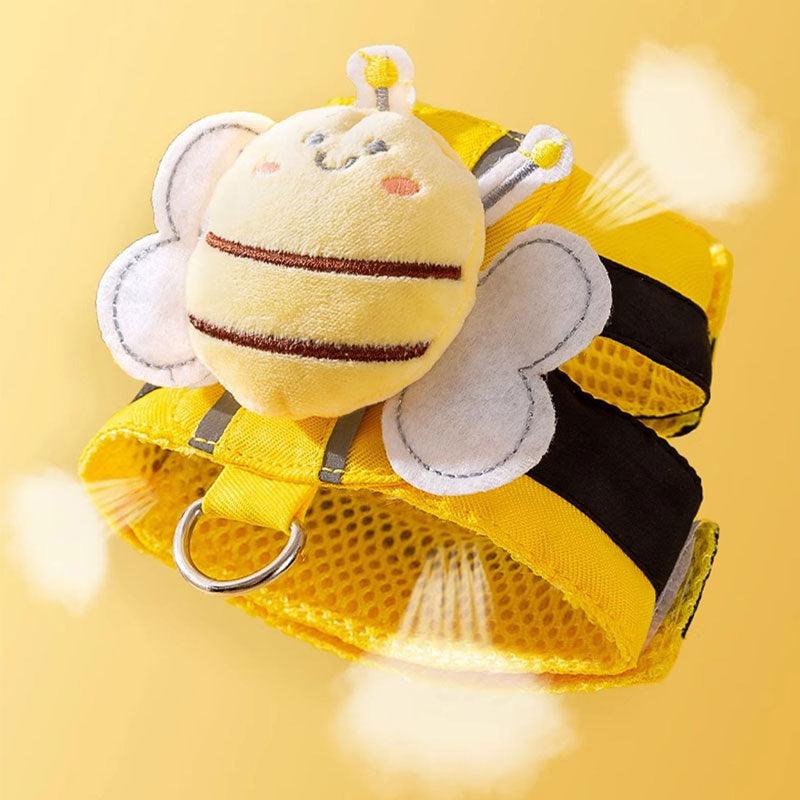 Cute Bee Cat Leash Harness Escape Proof