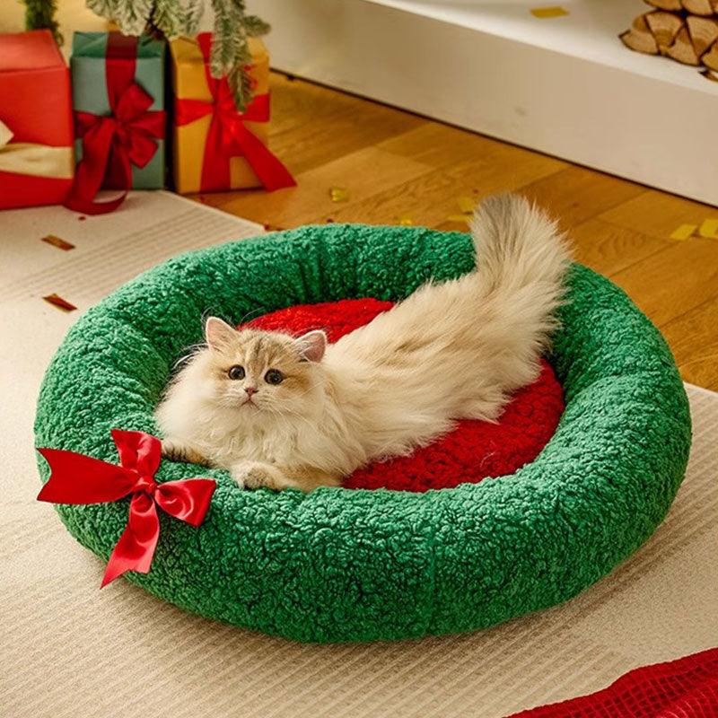 Cute Christmas Gift Warm Cat Bed 