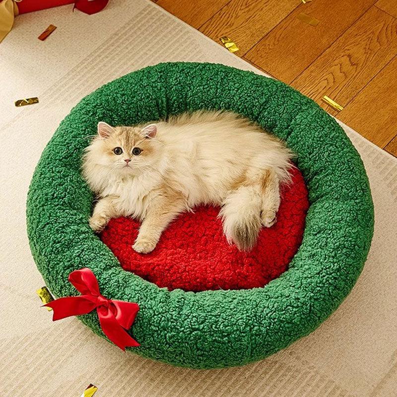 Cute Christmas Gift Warm Cat Bed 