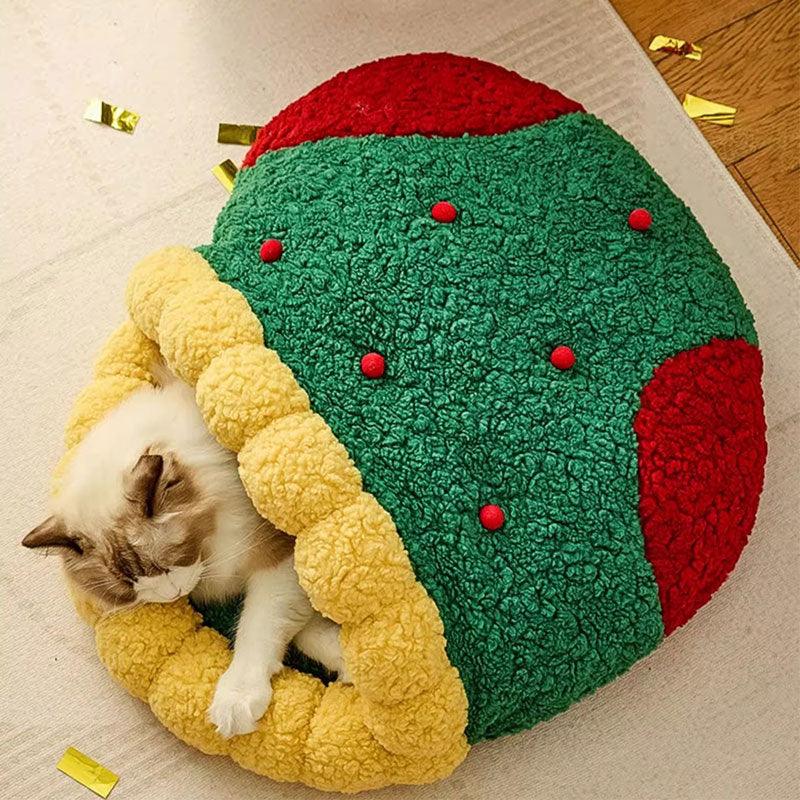 Cute Christmas Gift Warm Cat Bed 
