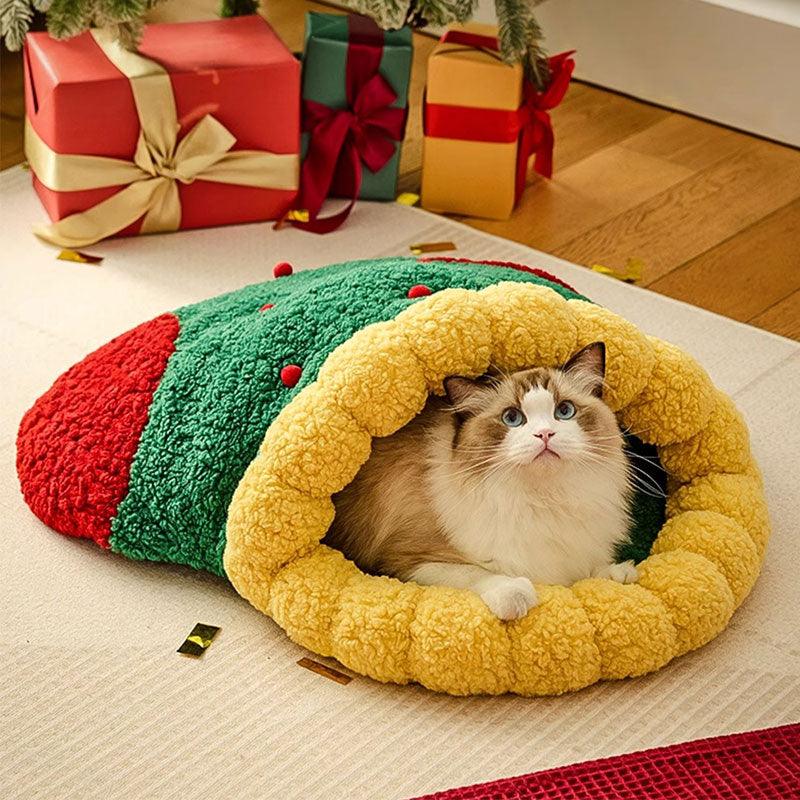 Cute Christmas Gift Warm Cat Bed 
