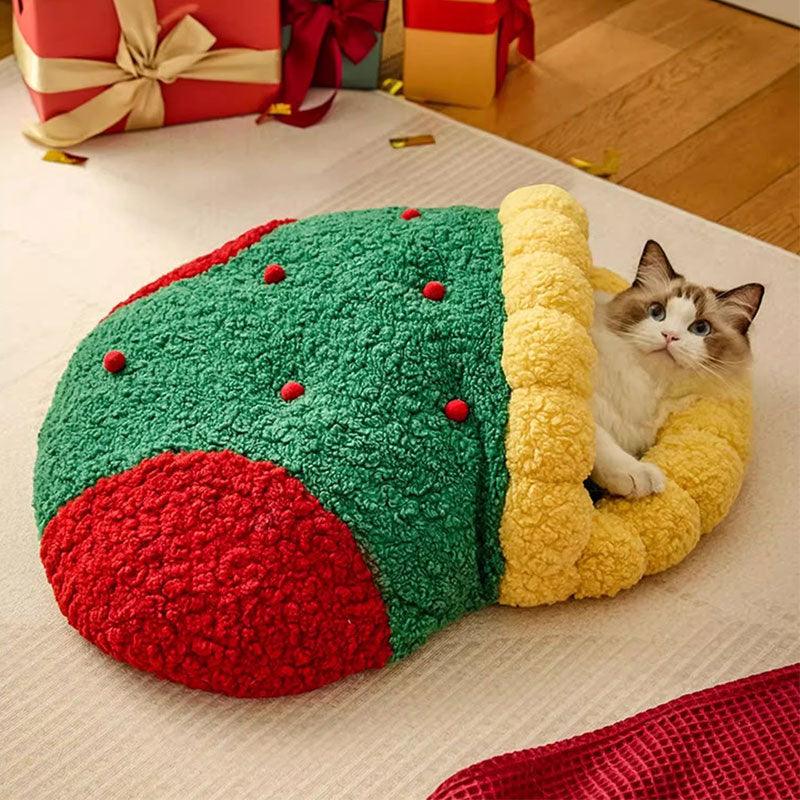 Cute Christmas Gift Warm Cat Bed 