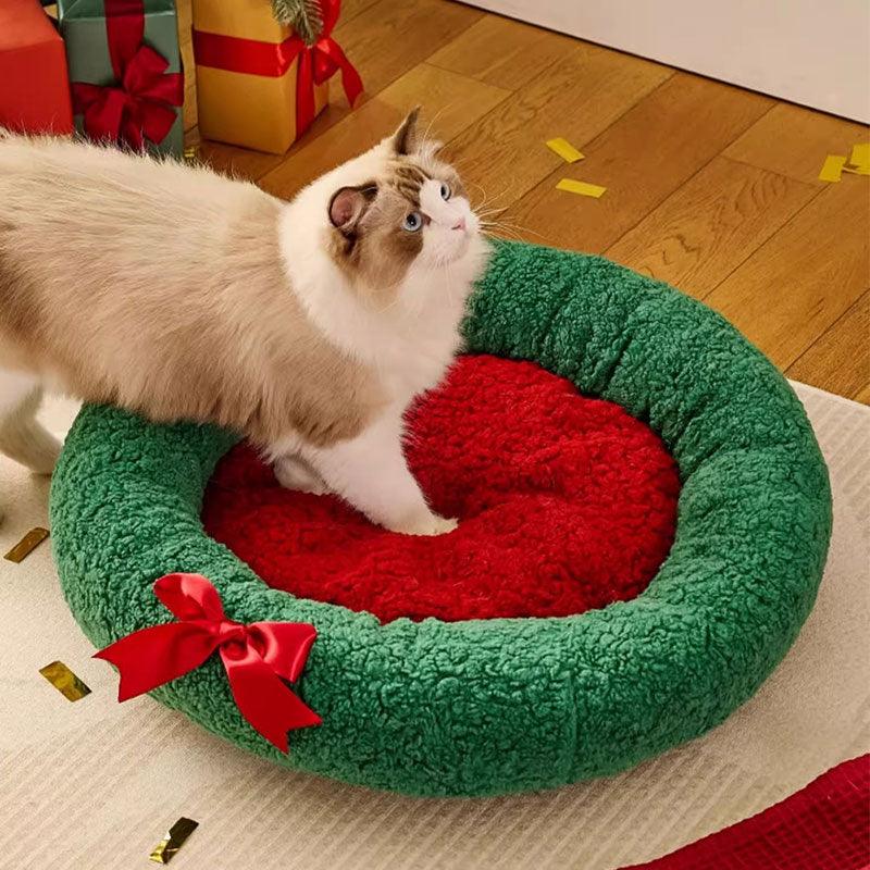 Cute Christmas Gift Warm Cat Bed 