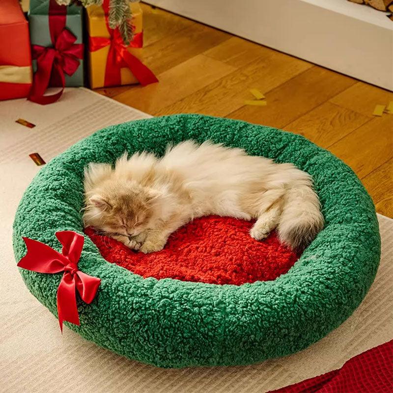 Cute Christmas Gift Warm Cat Bed 