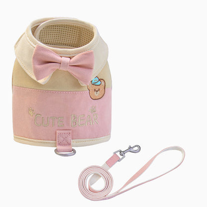 Cute Bear Cat Harness Leash Set Escape Proof