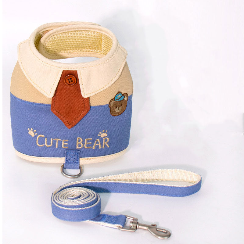 Cute Bear Cat Harness Leash Set Escape Proof