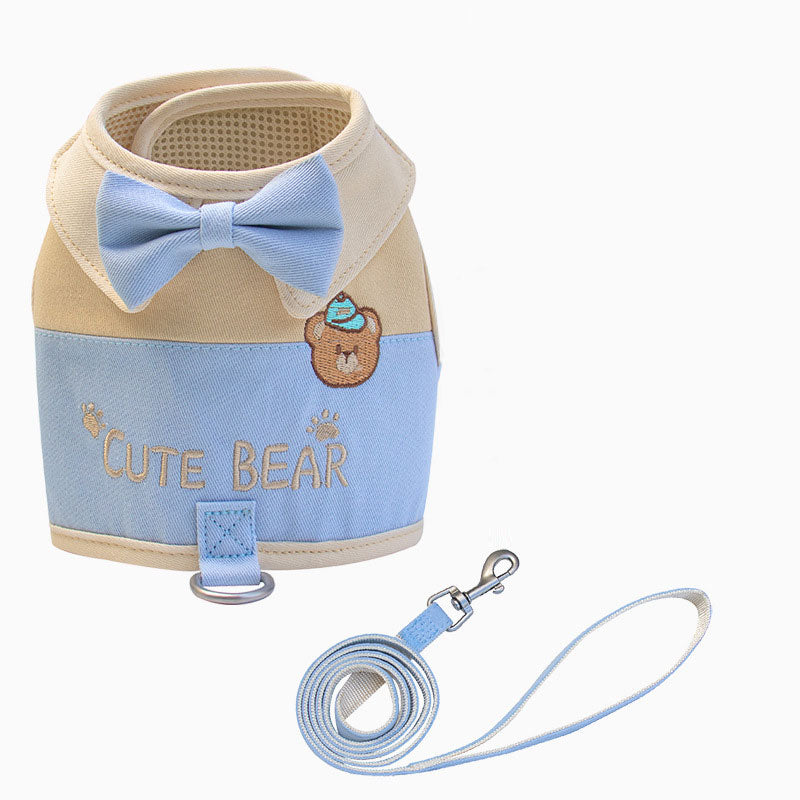 Cute Bear Cat Harness Leash Set Escape Proof