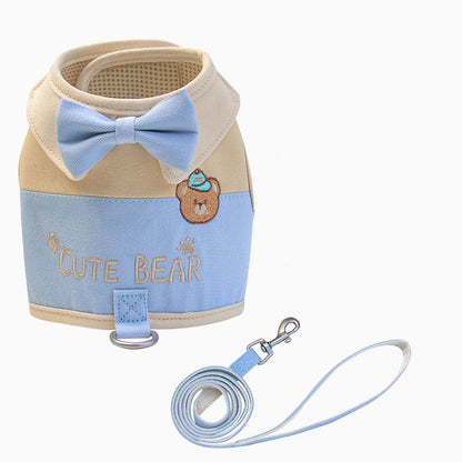 Cute Bear Cat Harness Leash Set Escape Proof