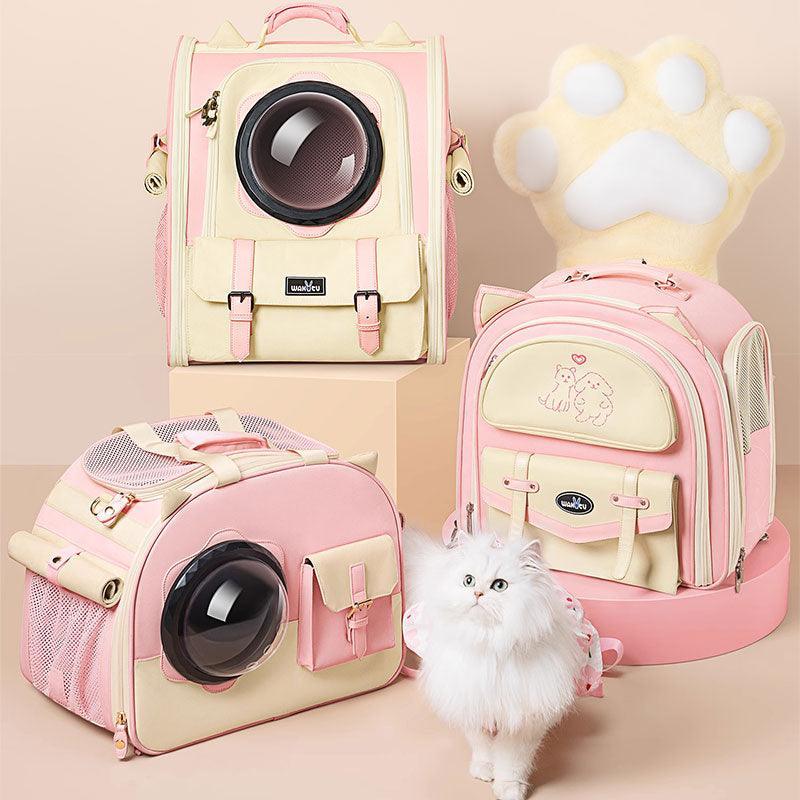 Cute Cat Carriers Foldable 3 Color Bubble Backpack