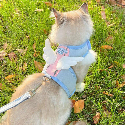 Cute Cat Harness With Wings Leash Set Large Cat Lead