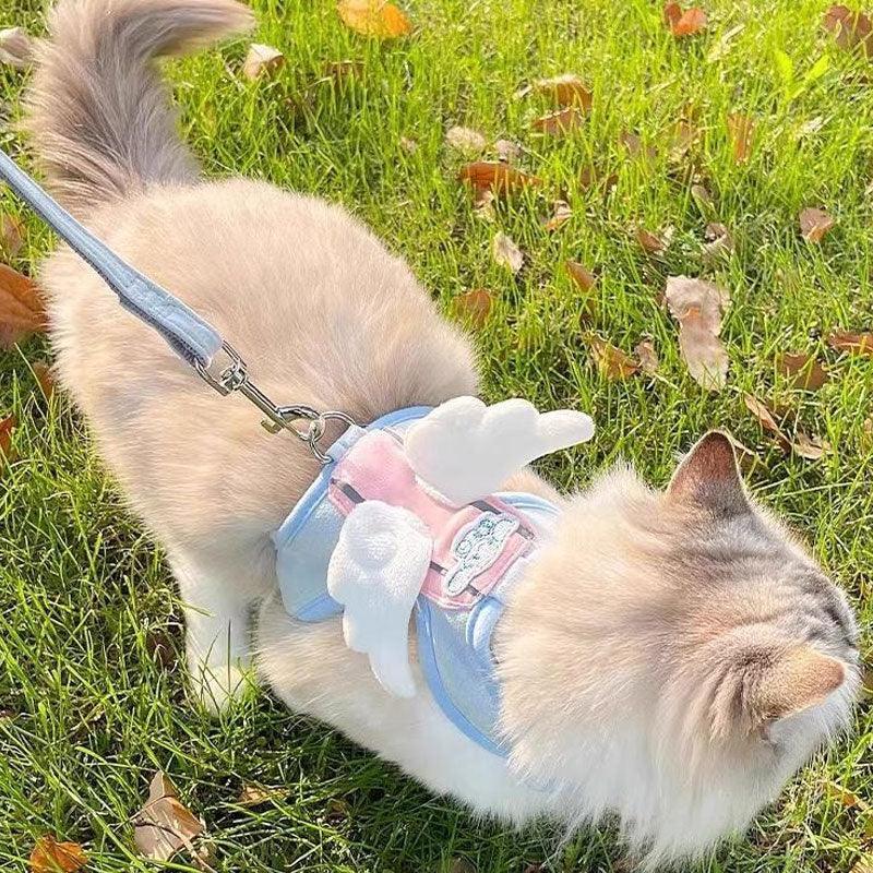 Cute Cat Harness With Wings Leash Set Large Cat Lead