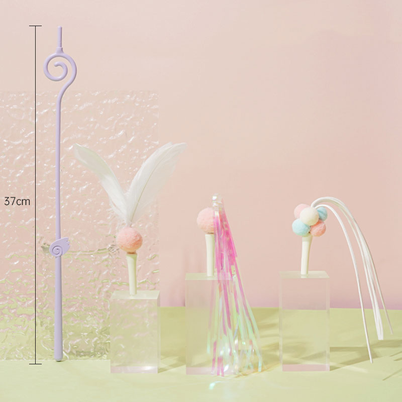 Cute Cat Wand Toy Kitty Interactive Stick