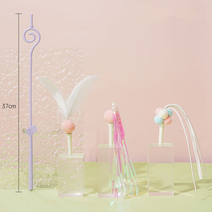 Cute Cat Wand Toy Kitty Interactive Stick
