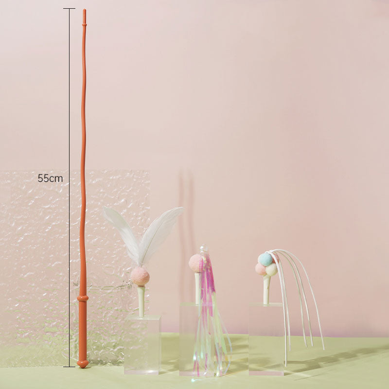 Cute Cat Wand Toy Kitty Interactive Stick