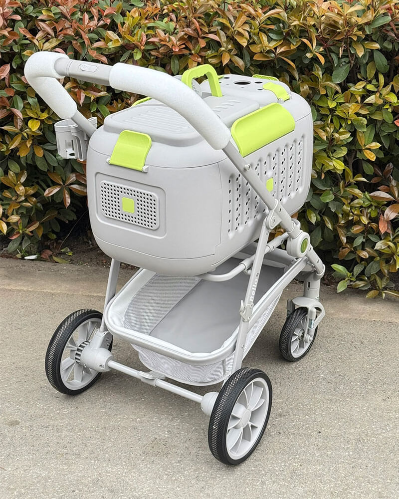 D8 Foldable Box Cat Carrier Stroller with Wheels